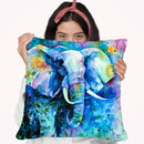 Elephant In A Purple Cloud Throw Pillow By Z Art Gallery