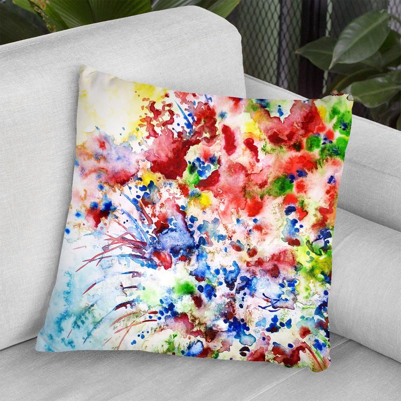 Flower Symphony Watercolor Throw Pillow By Z Art Gallery
