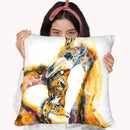 Giraffe Family Watercolor Throw Pillow By Z Art Gallery
