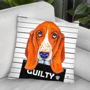 Basset Hound Mugshot Throw Pillow By Z Art Gallery