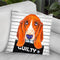 Basset Hound Mugshot Throw Pillow By Z Art Gallery