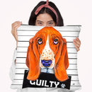 Basset Hound Mugshot Throw Pillow By Z Art Gallery