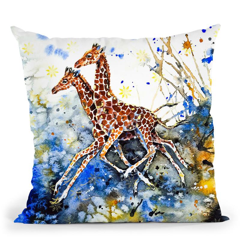Golden Childhood Throw Pillow By Z Art Gallery