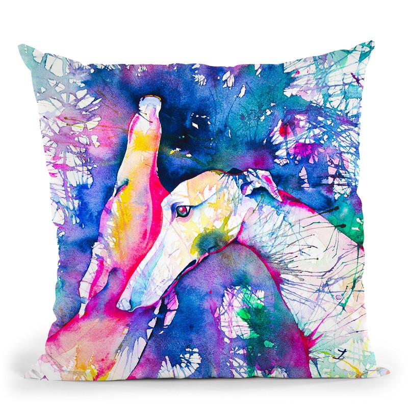 Greyhound Trance Throw Pillow By Z Art Gallery