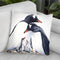 Happy Gentoo Family Throw Pillow By Z Art Gallery