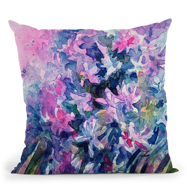 Hyacinths Watercolor Throw Pillow By Z Art Gallery