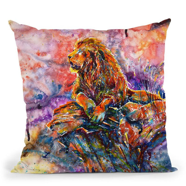 In The Jungle Watercolor Throw Pillow By Z Art Gallery