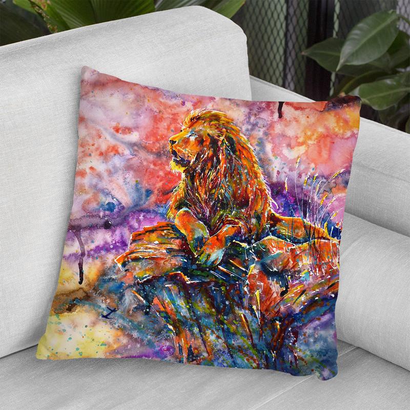 In The Jungle Watercolor Throw Pillow By Z Art Gallery
