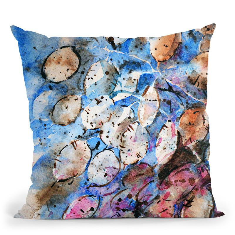 Lunaria Annual Honesty Throw Pillow By Z Art Gallery