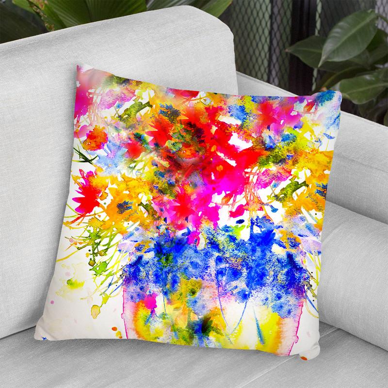 Morning Flowers Throw Pillow By Z Art Gallery