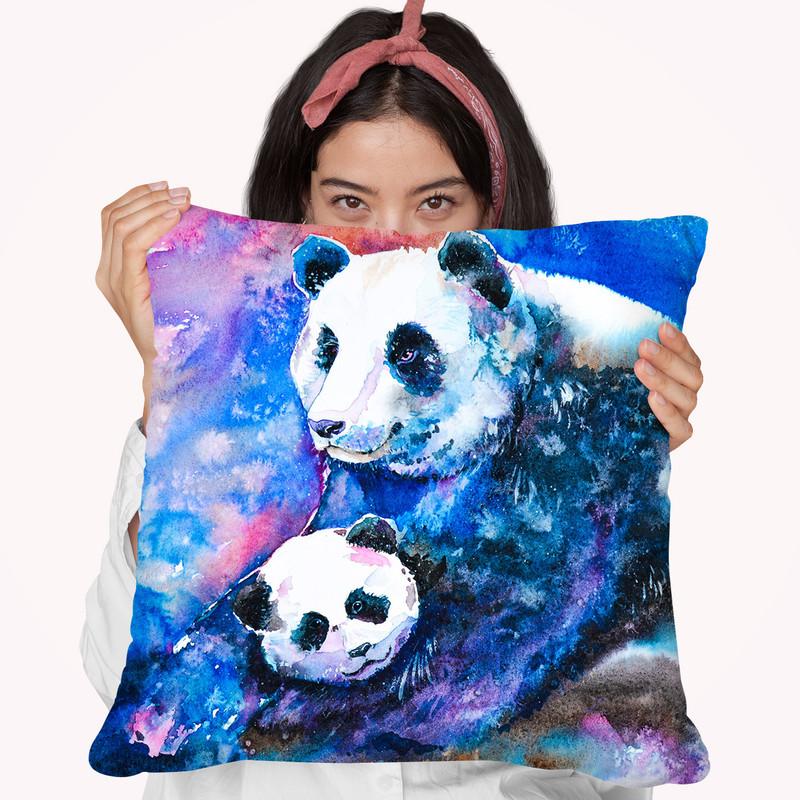 Mother And Child Watercolor Throw Pillow By Z Art Gallery