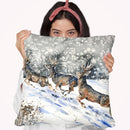 Mule Deer On The Run Throw Pillow By Z Art Gallery