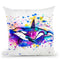 Orca Watercolor Throw Pillow By Z Art Gallery
