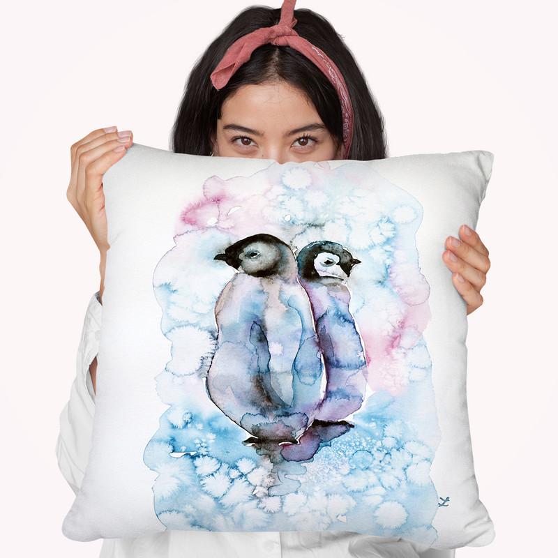Pals Watercolor Throw Pillow By Z Art Gallery