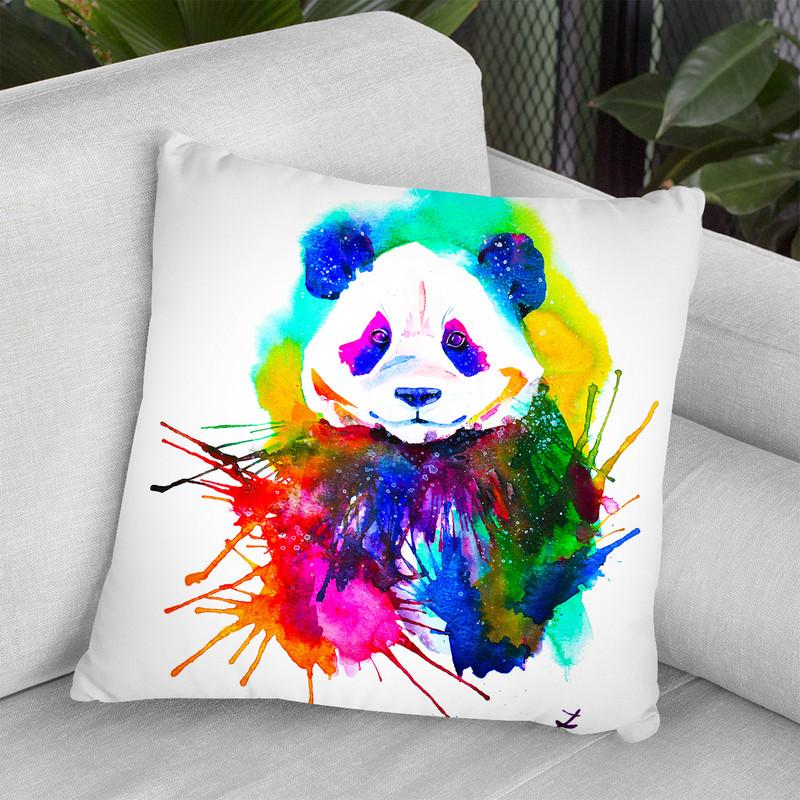 Panda Splash Throw Pillow By Z Art Gallery