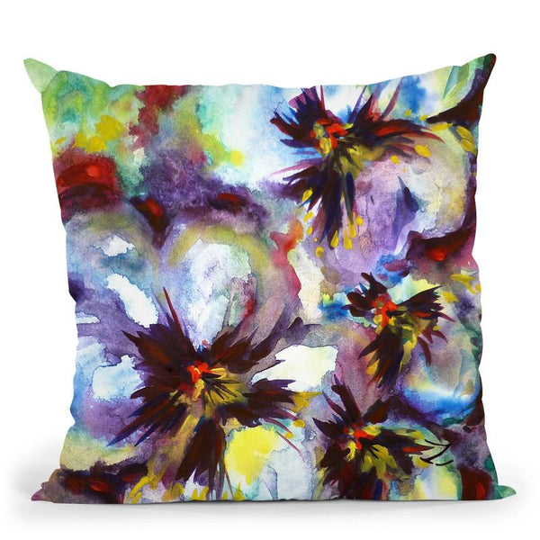 Pansies Watercolor Throw Pillow By Z Art Gallery