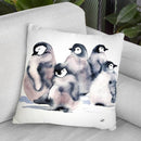 Penguin Cr�che Watercolor Throw Pillow By Z Art Gallery