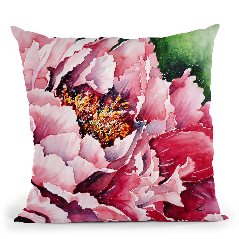 Peony Throw Pillow By Z Art Gallery