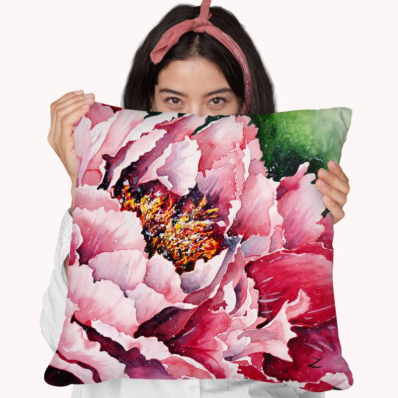 Peony Throw Pillow By Z Art Gallery