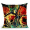 Poppies In Gold Throw Pillow By Z Art Gallery
