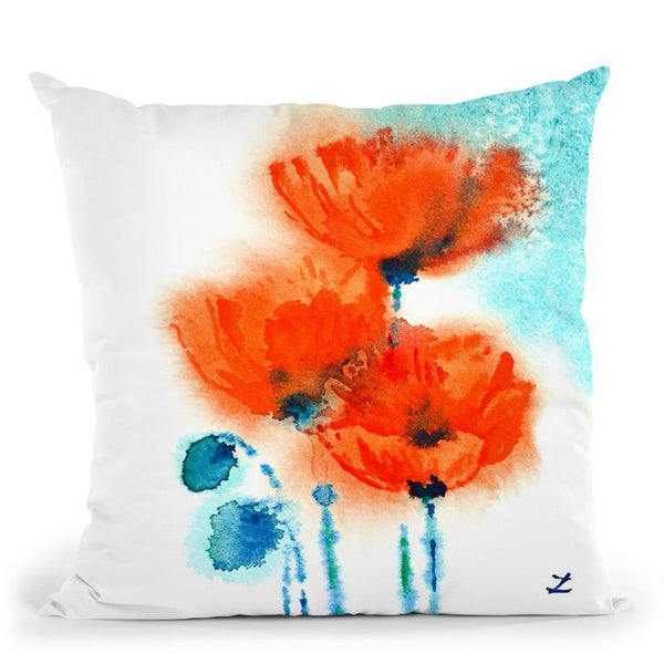 Poppy Symphony Throw Pillow By Z Art Gallery