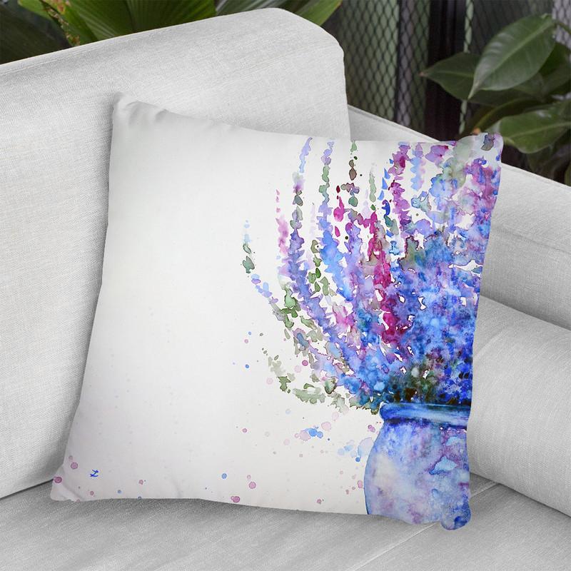 Purple Heather In The Pot Throw Pillow By Z Art Gallery