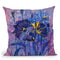 Purple Poppies In Gold Throw Pillow By Z Art Gallery