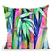Raibow Bamboo 2 Watercolor Throw Pillow By Z Art Gallery