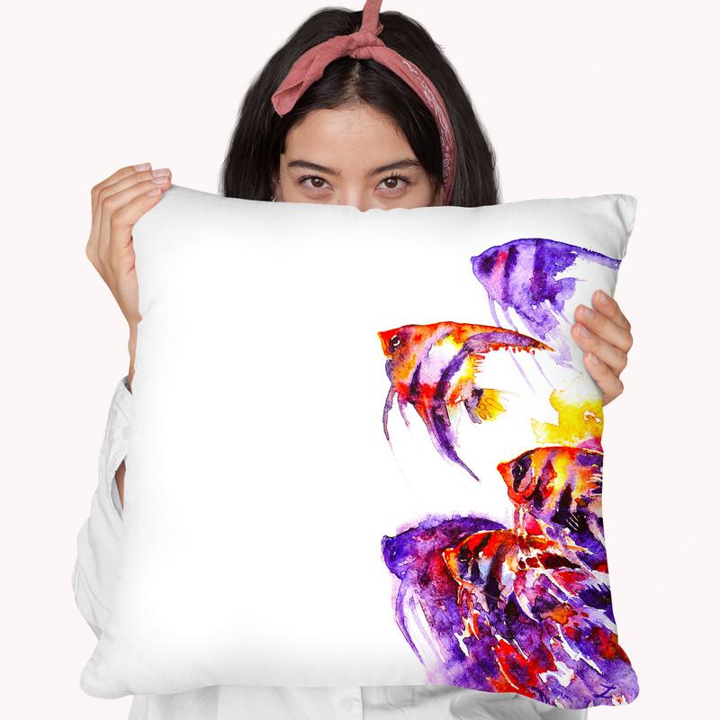 Scalare Flow Throw Pillow By Z Art Gallery