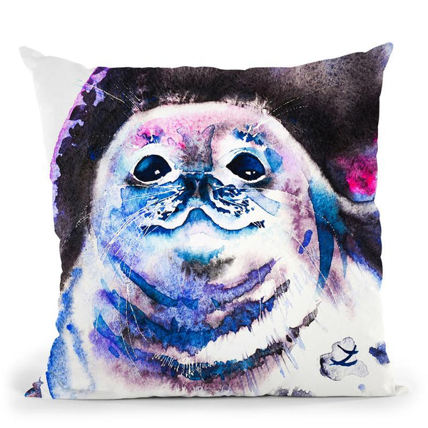 Seal Watercolor Throw Pillow By Z Art Gallery