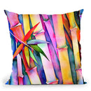 Seven Leaves Of Bamboo 2 Watercolor Throw Pillow By Z Art Gallery