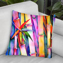 Seven Leaves Of Bamboo 2 Watercolor Throw Pillow By Z Art Gallery