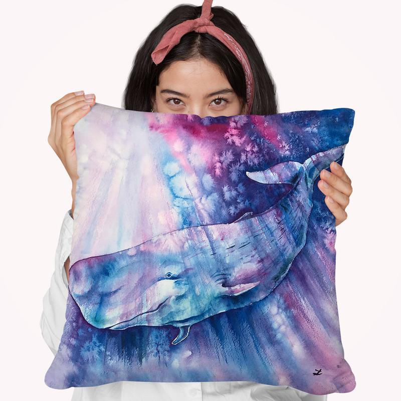 Smile Of Cachalot Throw Pillow By Z Art Gallery