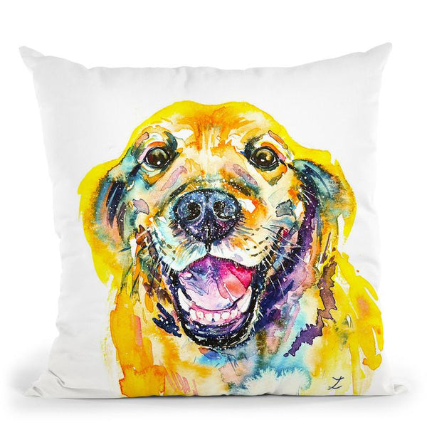 Smile Watercolor   Throw Pillow By Z Art Gallery