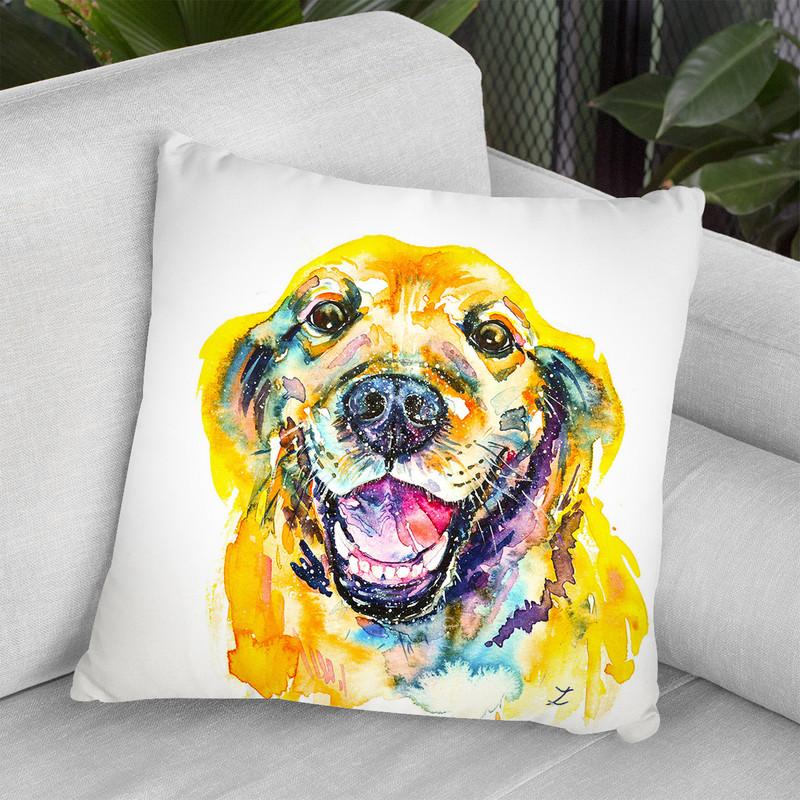 Smile Watercolor   Throw Pillow By Z Art Gallery