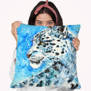 Snow Leopard Watercolor Throw Pillow By Z Art Gallery