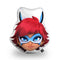 Bunnyx Head Throw Pillow By Miraculous