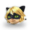 Cat Noir Head Throw Pillow By Miraculous