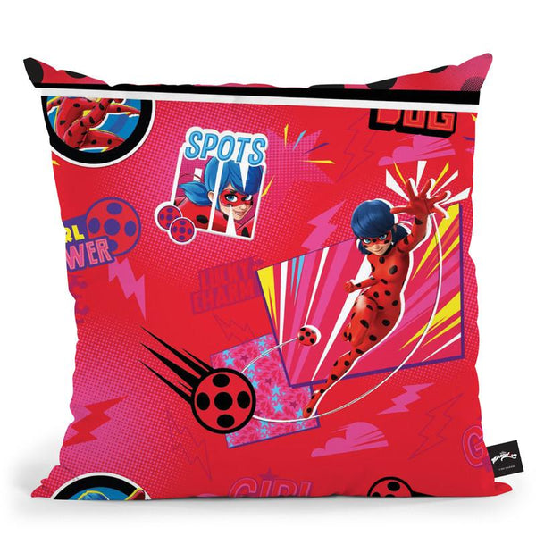 Ladybug Spots Throw Pillow By Miraculous