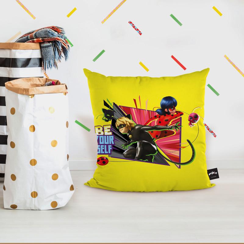 Be Yourself Ladybug Cat Noir Throw Pillow By Miraculous