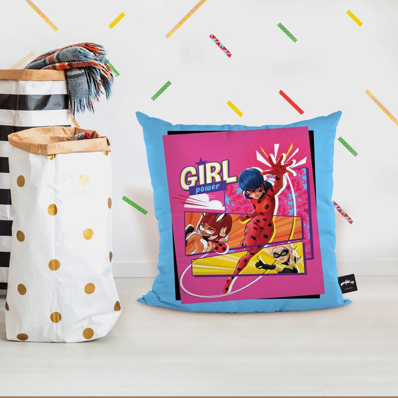 Girl Power Ladybug And The Team Throw Pillow By Miraculous