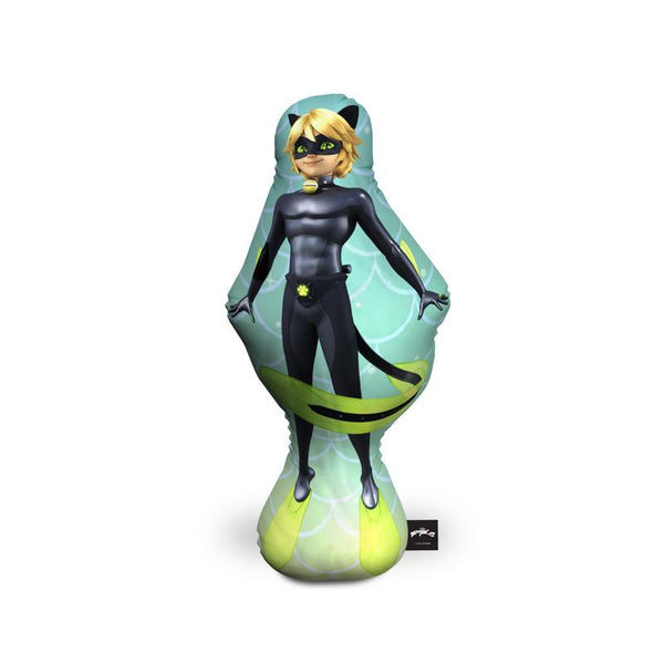 Cat Noir Aqua Throw Pillow By Miraculous