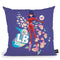 Ladybug Aqua Purple Throw Pillow By Miraculous
