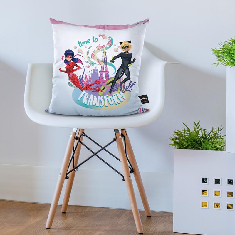 Time To Transform Throw Pillow By Miraculous