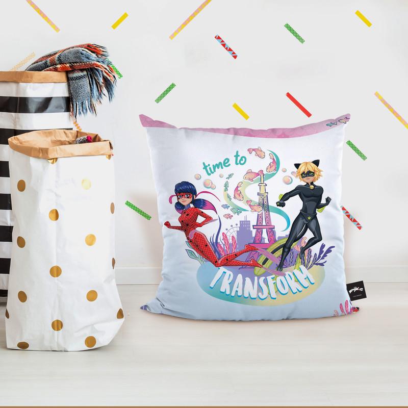 Time To Transform Throw Pillow By Miraculous