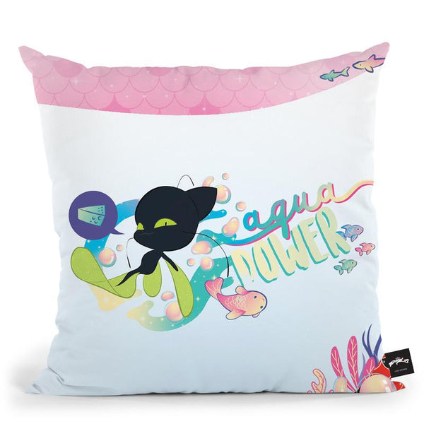 Aqua Power Plagg Throw Pillow By Miraculous