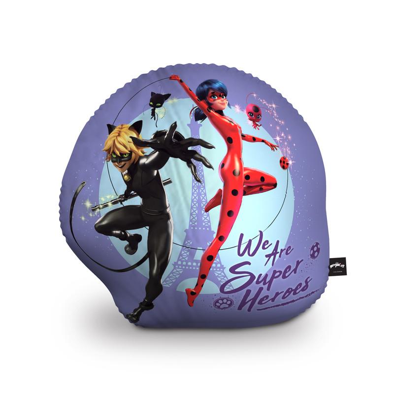 We Are Superheroes Ladybug Cat Noir Throw Pillow By Miraculous