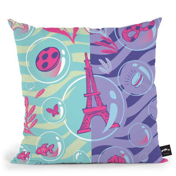 Ladybug Aqua Paris Throw Pillow By Miraculous