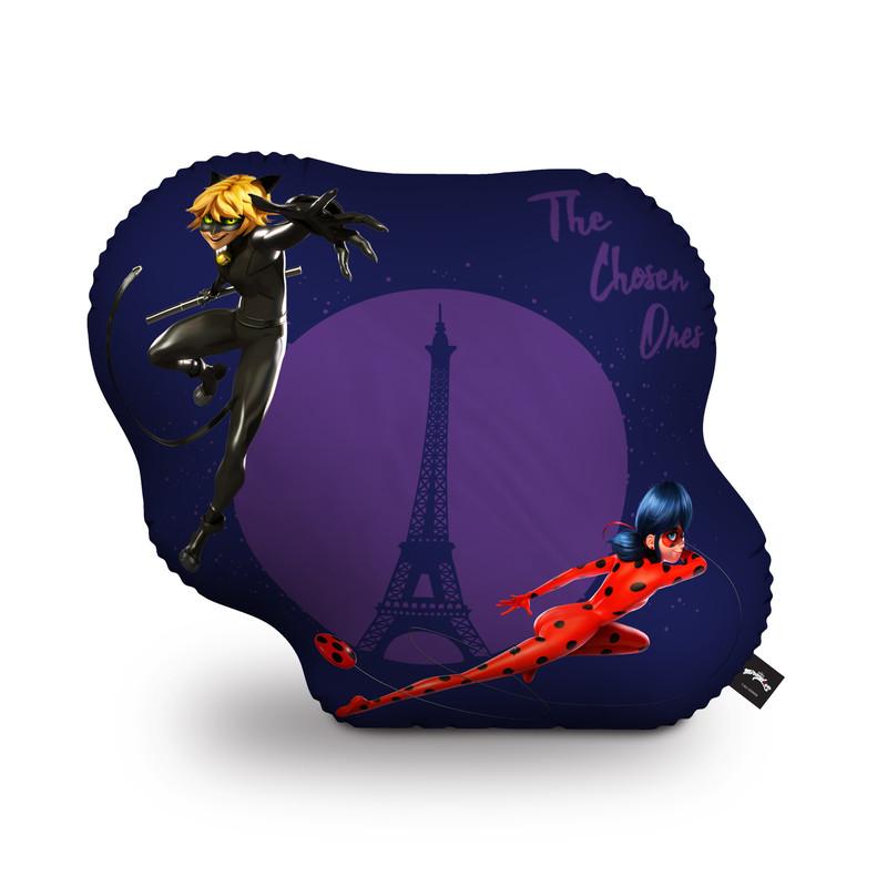 The Chosen Ones Ladybug Cat Noir Throw Pillow By Miraculous