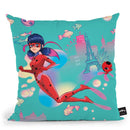 Ladybug Aqua Throw Pillow By Miraculous